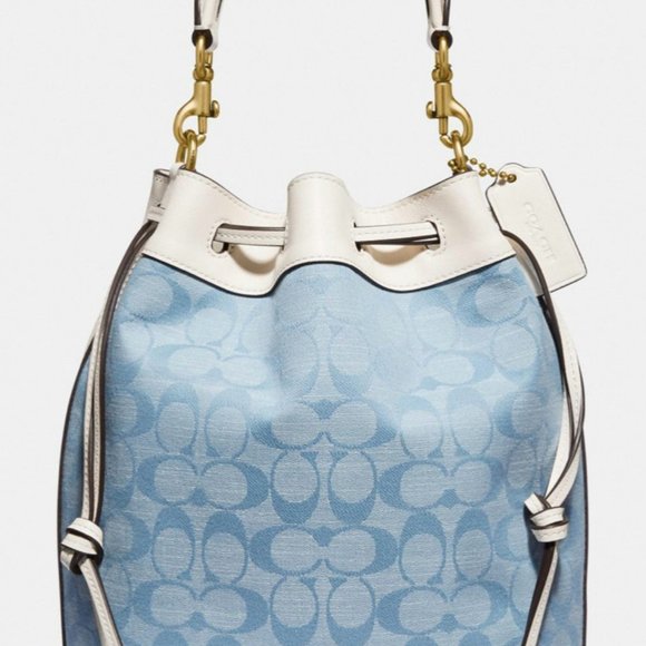 Coach Field Bucket Bag In Signature Chambray c4693 - Picture 7 of 7